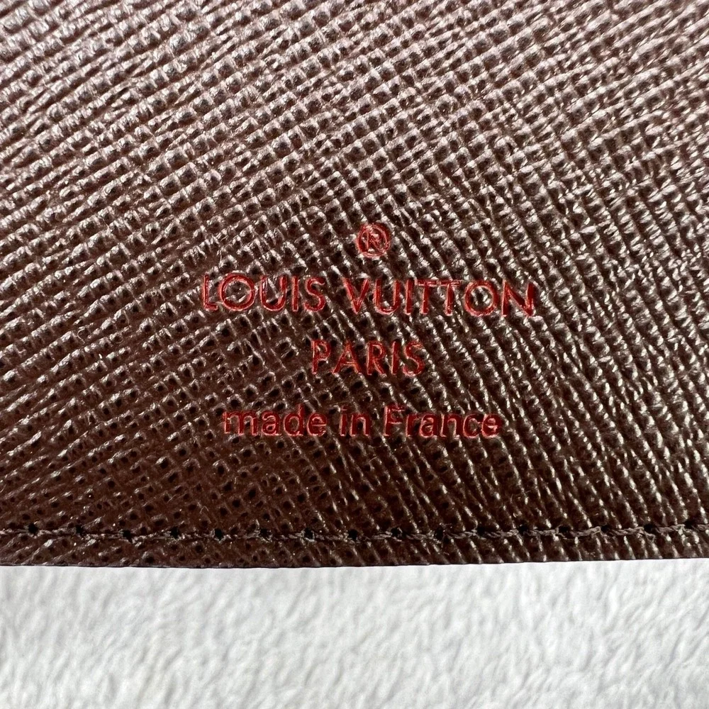 Louis Vuitton Brazza Wallet N60017 Damier Ebene Brown Mens Long Wallet Organizer